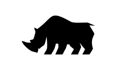 rhino  vector silhouette illustration