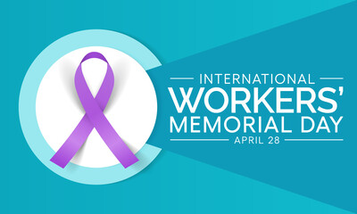 International Workers memorial day is observed every year on April 28, Vector illustration