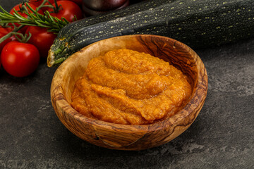 Vegetarian cuisine - Zucchini puree with herbs