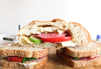 sandwich breakfast menu with clean background