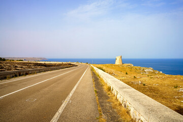 Coast of Salento near Otranto and Leuca at summer