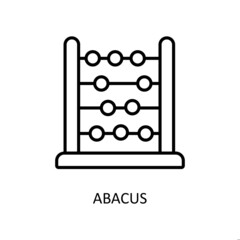 Abacus Vector Outline Icon Design illustration. Fintech Symbol on White background EPS 10 File