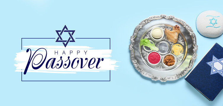 Greeting card for celebration of Passover