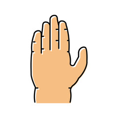 Fototapeta premium arm edema color icon vector illustration