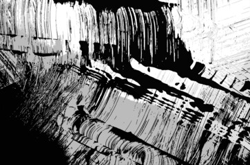 rough brush texture in black ink, abstract background