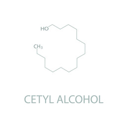 Cetyl alcohol molecular skeletal chemical formula.	