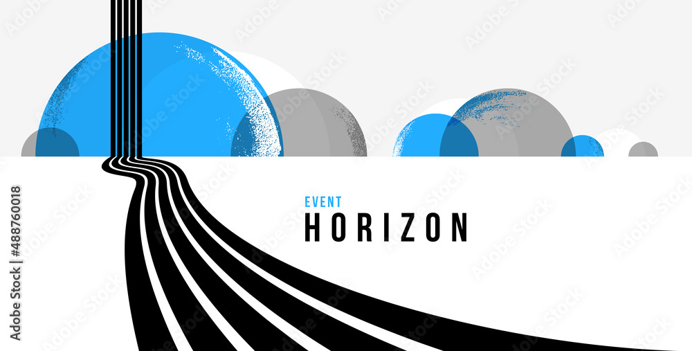 Poster linear composition vector road to horizon, abstract background with lines in 3d perspective, optical