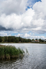Obraz premium clouds over the river