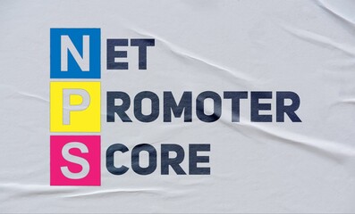net promoter score, (NPS), written on white paper