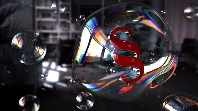 4k Video Soap Bubble Paragraph. ProRes 4444