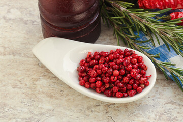 Red pepper corn seeds aroma