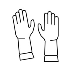 Fototapeta premium glove for washing line icon vector illustration