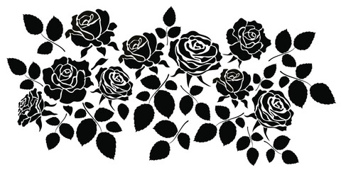Fototapeta premium Black and white image of stylized colors. Stamp, print on fabric, design, background. Vector drawing.