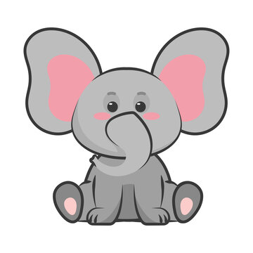 cute elephant kawaii