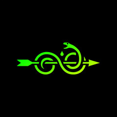 poisoned arrow with snake logo
