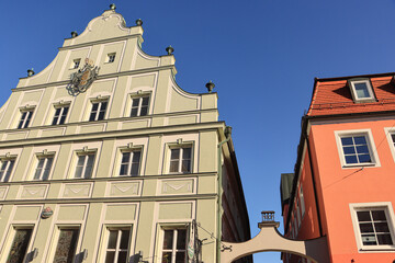 Obraz premium Historisches Donauwörth; Fassadendetail in der Reichsstraße