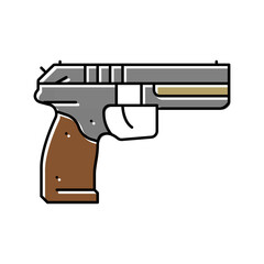 gun weapon color icon vector illustration