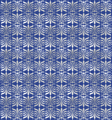 Vintage Muster mit glänzendem Blau hell