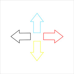 symbol arrows vector, line icon