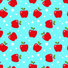 apple seamless pattern background. vector illustration