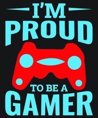 Gamer Typography T-shirt Design Vector