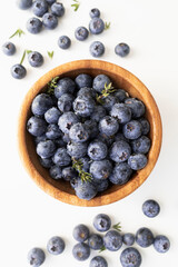 Fresh blueberries in a bowl ready to eat