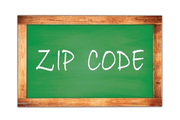 Fototapeta premium ZIP CODE text written on green school board.