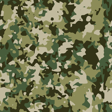 Texture military camouflage seamless pattern. Abstract army and hunting masking ornament