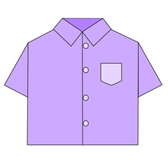 Vector graphic illustration of lilac shirt perfect for clothing store, garment, etc