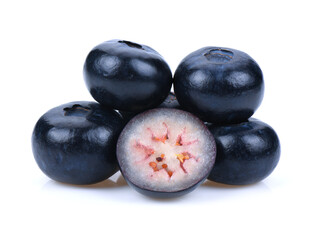 Fresh Blueberries on white background
