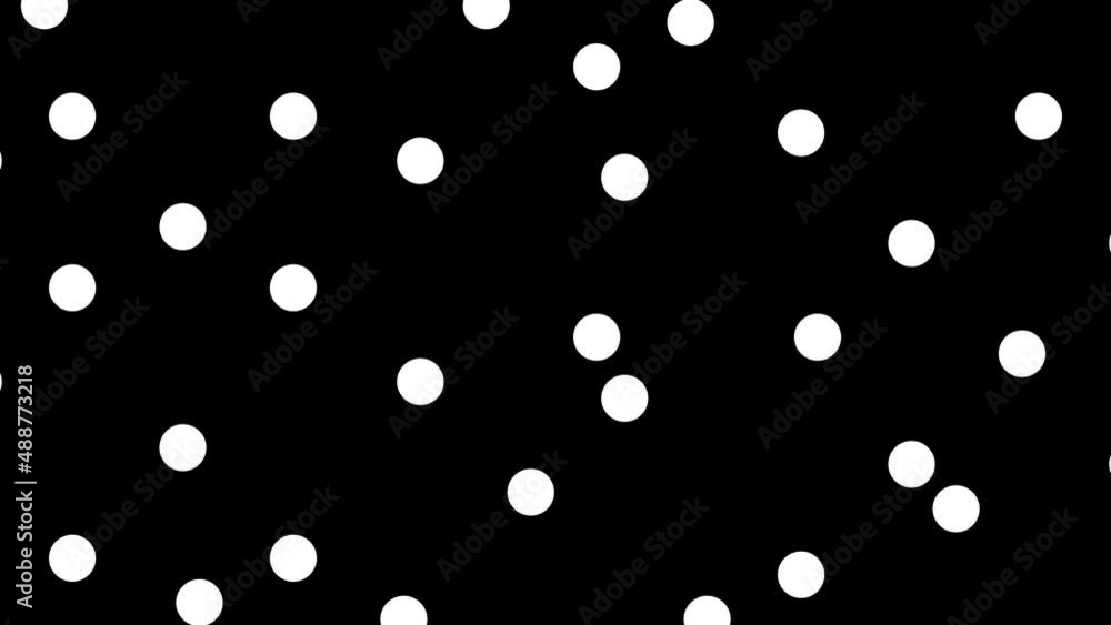 Aufkleber black and white animated geometric pattern. circles in minimal dynamic mosaic. motion graphic backgr