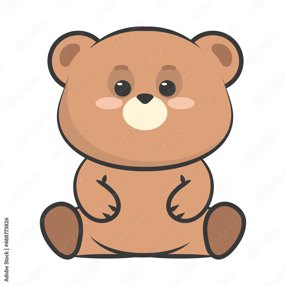 Sticker cute bear kawaii