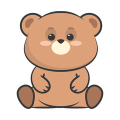 Obraz na płótnie Canvas cute bear kawaii
