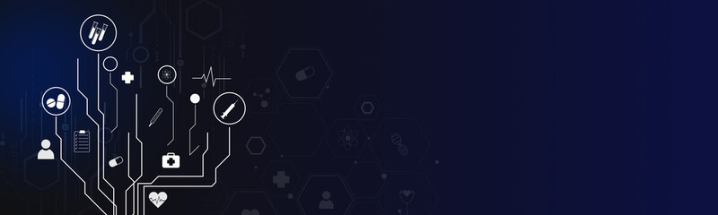 abstract blue medical technology background