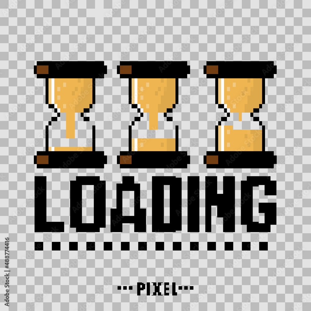 Poster loading clock pixel