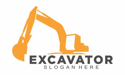 Modern excavator simple logo design