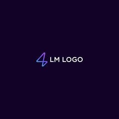L OR LM LOGO DESIGN VECTOR