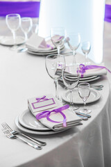 table setting for a dinner