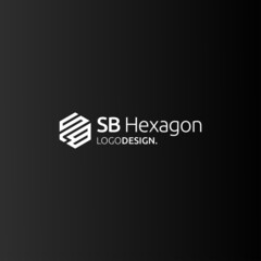 SB HEXAGON LOGO DESIGN VECTOR
