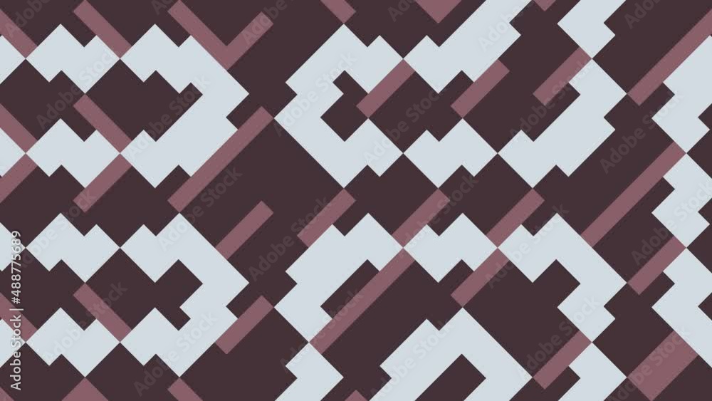 Poster multicolor geometric shapes in abstract dynamic pattern. motion graphic background in a flat design 