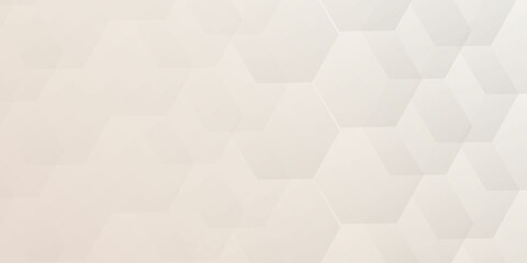 Abstract background vector .Modern white hexagon design on white background, vector illustration Vector .Geometric shape technology concept .Space for your text. Suit for cover, poster, banner design 