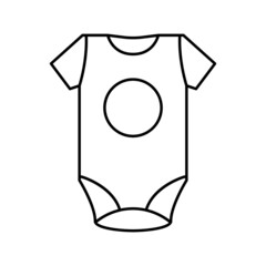 clothes slip baby line icon vector illustration