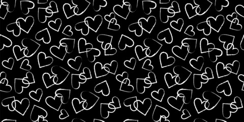 Vector drawing of funny hearts for decoration on holiday cards and backgrounds