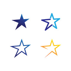 Star icon Template logo design and illustration 