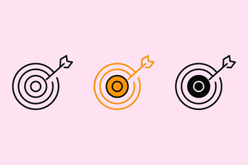 darts  icons  symbol vector elements for infographic web