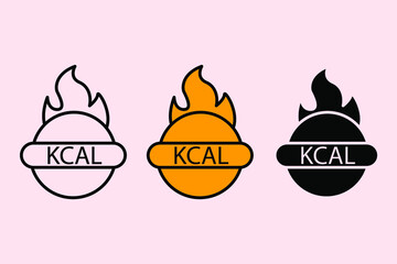 calories icons  symbol vector elements for infographic web