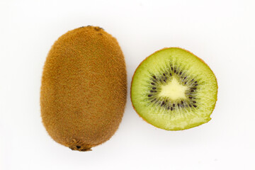 kiwi fruit on white background