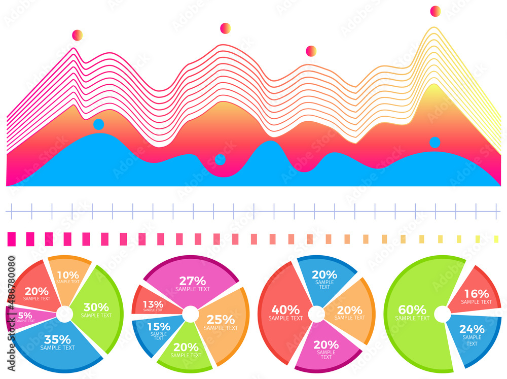 Poster intelligent technology hud interactive panel. data screen with charts, diagrams. futuristic ui infog