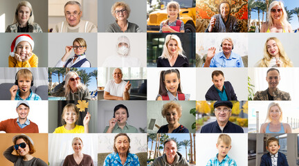 family video call concept. family online meeting