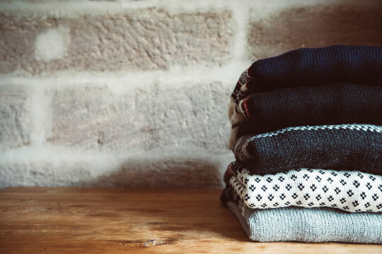 stack of norway knittwear sweater